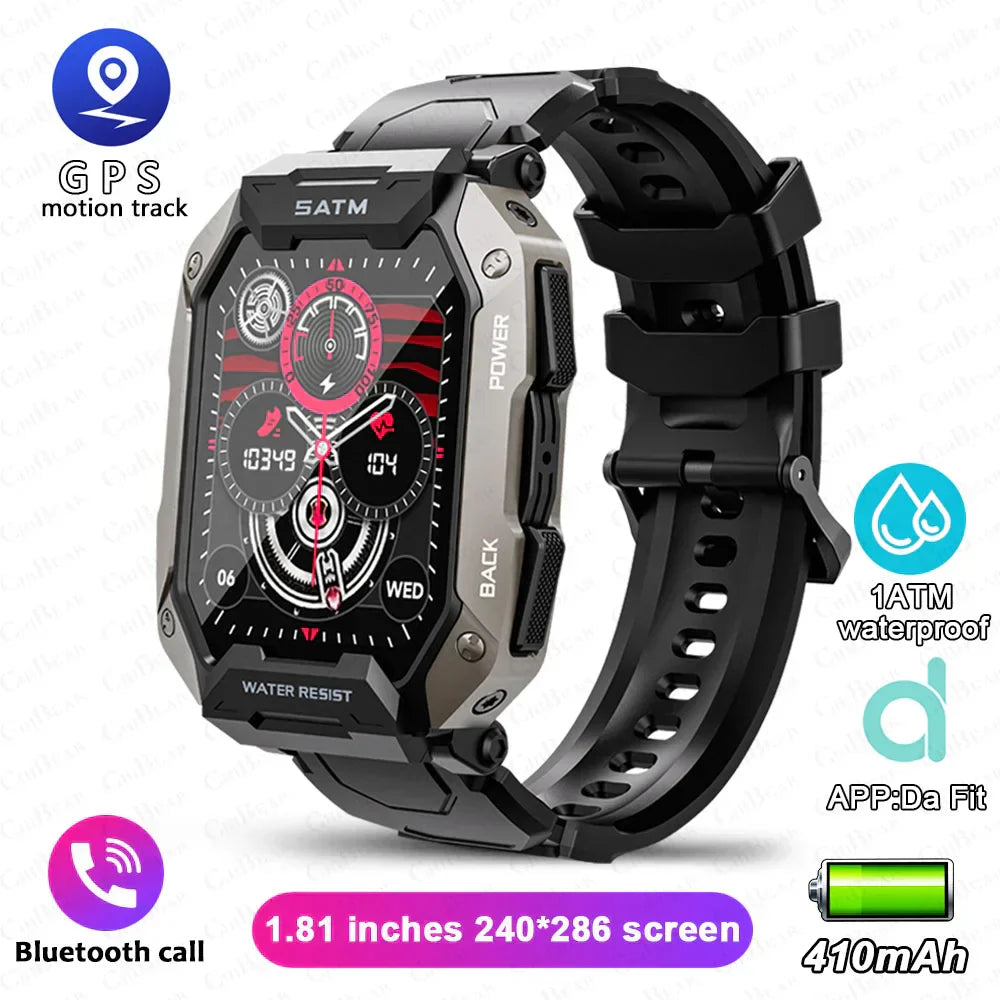MedWatch™ Force - Smart Watch Men Bluetooth Full Touch Screen 5ATM Waterproof Watches Sports