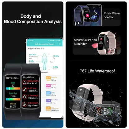 MedWatch™ ActiveCore Fusion - Medical Grade Smart Watch Blood Sugar Blood Lipid Uric Acid ECG+PPG Body Temperature