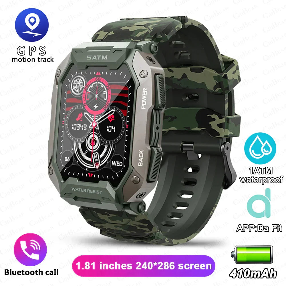 MedWatch™ Force - Smart Watch Men Bluetooth Full Touch Screen 5ATM Waterproof Watches Sports