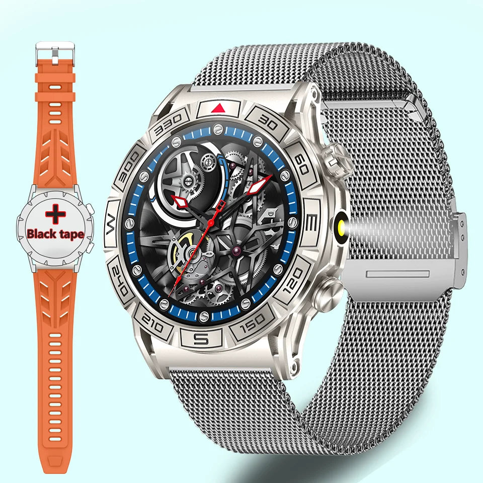 MedWatch™ Shield - Smart Watch Men Altitude Compass GPS Sports 1ATM Waterproof Watch Bluetooth Talk SmartWatches