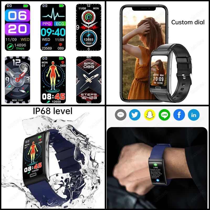 MedWatch™ Monitor Pro - Smart Watch ECG+PTT Blood Pressure Heart Rate Monitor Health Smart Bracelet