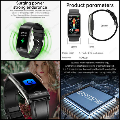 MedWatch™ Monitor Pro - Smart Watch ECG+PTT Blood Pressure Heart Rate Monitor Health Smart Bracelet