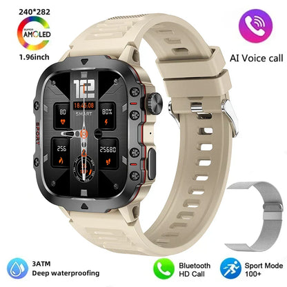 MedWatch™ Apache - New 420mAh large battery outdoor sports men's smartwatch 1.96 inches 240 * 282 multi sport mode 100