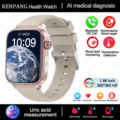 MedWatch™ Gunuine - Lipids Uric Acid Blood Glucose Monitoring Smart Watch, ECG+PPG Fitness Tracker