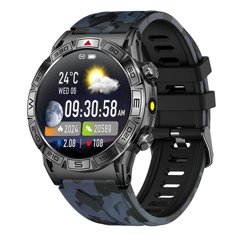 MedWatch™ Shield - Smart Watch Men Altitude Compass GPS Sports 1ATM Waterproof Watch Bluetooth Talk SmartWatches