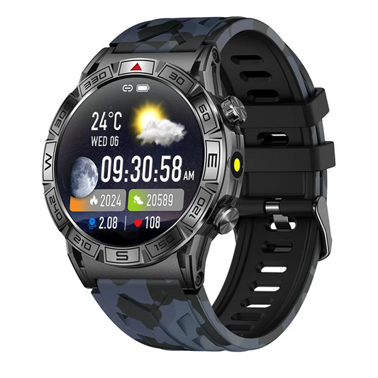 MedWatch™ Shield - Smart Watch Men Altitude Compass GPS Sports 1ATM Waterproof Watch Bluetooth Talk SmartWatches